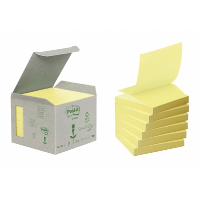 Viestilappu Post-it Z-note Eko R330 Canary Yellow /6 kpl - 100 % uusiopaperia, PEFC-sertifioitu