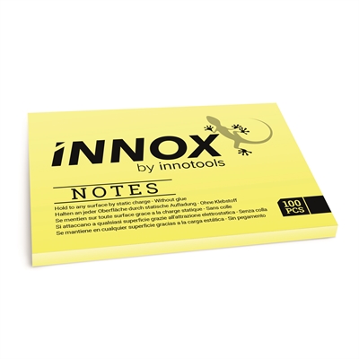 Viestilappu Innox Notes 70x50mm keltainen - Suomessa valmistettu sähköstaattinen viestilappu