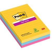 Viestilappu Post-it SuperSticky 101x152 4690-SS3 Carnival /3 - PEFC-sertifioitu paperi