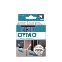 Tarrakasetti Dymo D1 45016 12mm sininen/musta - 100 % kierrätysmuovia, FSC-sertifioitu tarrapaperi