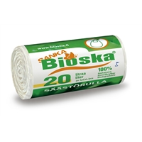 Jätepussi Bioska sanka 20 l/30 - 100 % biohajoava ja tuulivoimalla tuotettu