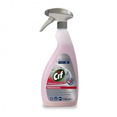 Puhdistusaine Cif Pro Formula 4in1 750 ml - desinfioiva ja ilmaa raikastava saniteettipuhdistusaine