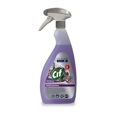 Desinfioiva puhdistusaine Cif Professional 2in1 750 ml - hajusteeton heti käyttövalmis pH 10.5