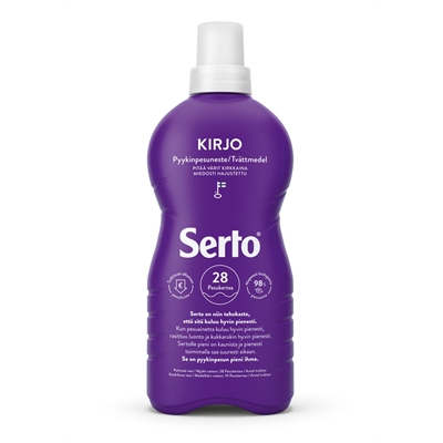 Pyykinpesuneste Serto Kirjo 750 ml - nopeasti biohajoava, miedosti hajustettu