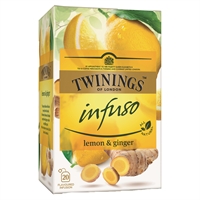 Tee / hauduke Twinings Infuso Lemon & Ginger /20 pss ltk - sitruunaa ja lämmittävää inkivääriä