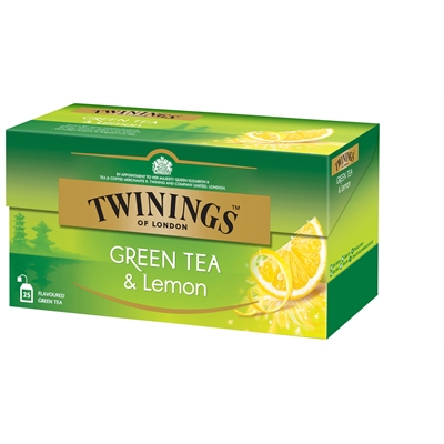 Tee Twinings Green Tea & Lemon /25 pss ltk - vihreää teetä ja häivähdys sitruunaa