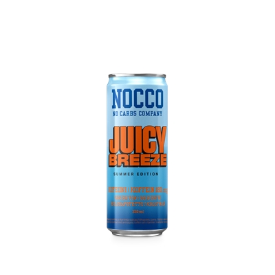 Energiajuoma Nocco BCAA Juicy Bree 0,33l /24-pack - kofeiinia, aminohappoja, vitamiineja
