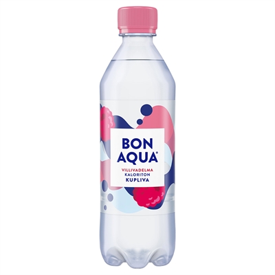 Kivennäisvesi Bonaqua villivadelma 0,5 l /24 kpl (ei sis pant) - matalahiilihappoinen ja kaloriton