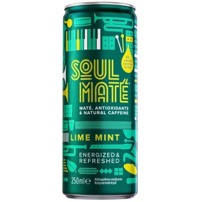 Energiajuoma - matejuoma Soul Mate Lime-Mint 0,25 L /24 kpl ltk (+ pantit) - kotimainen