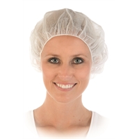 Kuitukangasmyssy PP valkoinen - suojaa hiusten tarttumiselta esim. elintarvikkeisiin