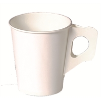 Kahvikuppi valkoinen korvallinen 17.5 cl /80 kpl - ympäristöystävällinen, PEFC-sertifioitua pahvia