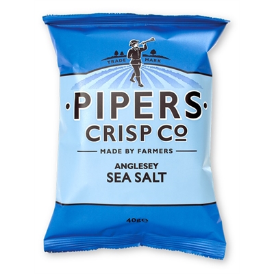 Perunalastu Pipers Crisp Anglesey Sea Salt 40g - gluteeniton