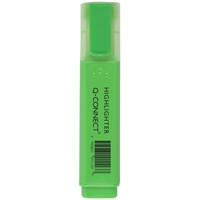 Korostuskynä Q-CONNECT® leveä vihreä - valonkestävä vesipohjainen pigmenttimuste