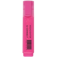 Korostuskynä Q-CONNECT® leveä rosa - valonkestävä vesipohjainen pigmenttimuste