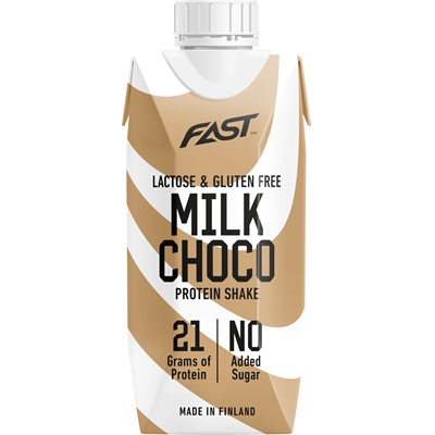 Proteiinipirtelö FAST Milk choco 250 ml - kotimainen, sokeriton, laktoositon, gluteeniton