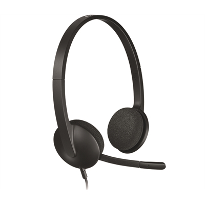 Kuuloke Logitech Headset H340 langallinen USB - melua suodattava mikrofoni, säädettävä panta