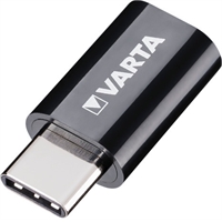 Adapteri Varta micro-USB - USB-C 3.1 portable - lataa ja synkronoi samanaikaisesti