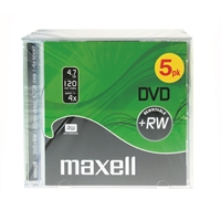 DVD+RW Maxell 4X 4.7GB/120min/5
