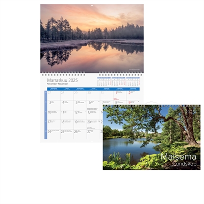 Seinäkalenteri 2025 Maisema - Burde kalenteri