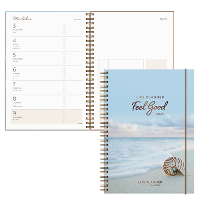 Vuosikalenteri 2025 Life Planner Feel good - Burde kalenteri