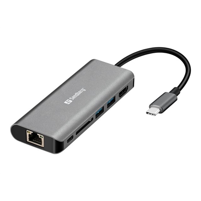 Moniporttisovitin Sandberg 6-in-1 USB-C