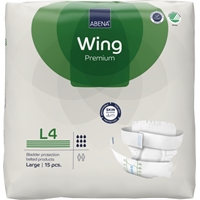 Vyövaippa Abena Wing L4 Premium /15 kpl pkt - hengittävä, Top-Dry-teknologia, Joutsenmerkitty