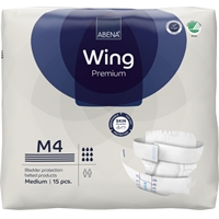 Vyövaippa Abena Wing M4 Premium /15 kpl pkt - hengittävä, Top-Dry-teknologia, Joutsenmerkitty