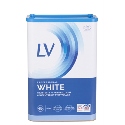 Pyykinpesujauhe LV Professional White 8kg - sopii ammattilaiskäyttöön, valkopyykille