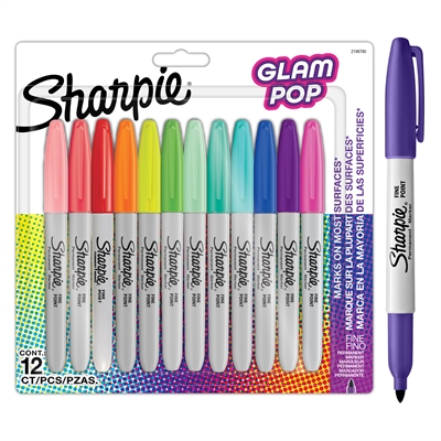 Merkkauskynä Sharpie Fine Glam Pop blisteri /12