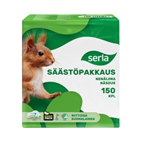 Nenäliina Serla / 150 kpl säästöpakkaus - kotimainen ja ympäristöystävällinen
