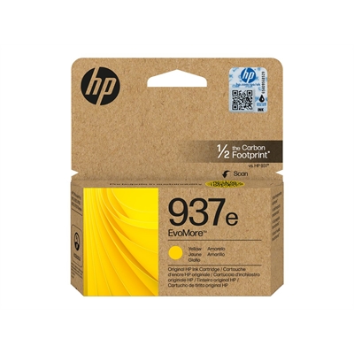 Värikasetti Inkjet HP 937e EvoMore keltainen 1,65K - 2x enemmän väriä, skannaa koodi ja istutat puun