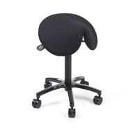 Satulatuoli Soft 7020M musta - istumakorkeus 60-81 cm, istujan mukaan muotoutuva istuin