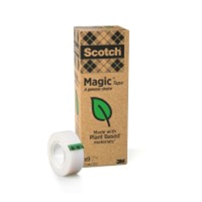 Teippi Scotch Magic 900 Eko 19mmX33m /9 kpl pkt - kasvi- ja kierrätysmateriaaleja sisältävä teippi