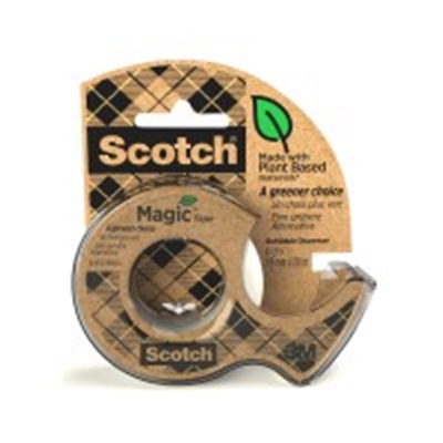 Teippi Scotch Magic 900 Eko 19mmx20m + katkoja - kasvi- ja kierrätysmateriaaleja sisältävä teippi