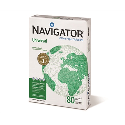 Kopiopaperi Navigator Universal A4 80g /500 - FSC- ja EU Ecolabel, silkinsileä, pölyämätön