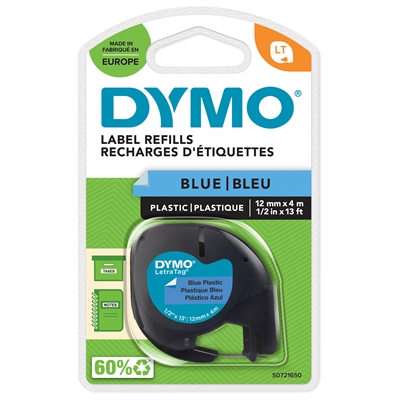 Teippi Dymo Letratag 91225 musta/sininen