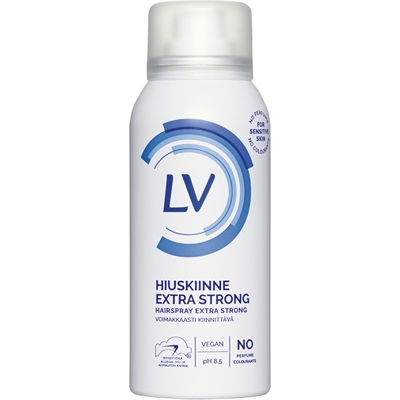 Hiuskiinne LV Extra Strong 100 ml - kotimainen, hajusteeton, väriaineeton, UV-suoja
