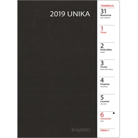 Unika 2019 musta pöytäkalenteri