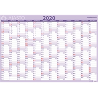 Seinämuistio 2020 taulukkokalenteri - Ajasto