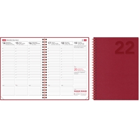 EkoViikkomuistio punainen 2022 pöytäkalenteri - CC Kalenterit