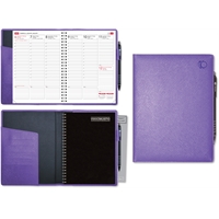 Viikkomuistio Plus 2020 violetti pöytäkalenteri - CC Kalenteripalvelu