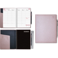 Viikkomuistio Plus 2020 roosa pöytäkalenteri - CC Kalenteripalvelu