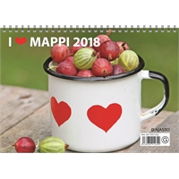 I love Mappi 2018 seinäkalenteri