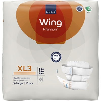 Vyövaippa Abena Wing XL3 Premium /15 kpl pkt - hengittävä inkontinenssisuoja, vuotosuoja, hajunsulku