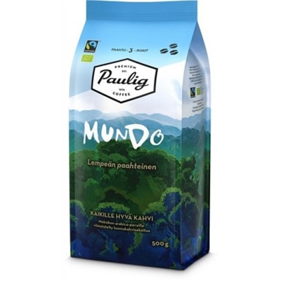 Kahvi Paulig Mundo papu luomu - Reilu kauppa 8 x 500 g